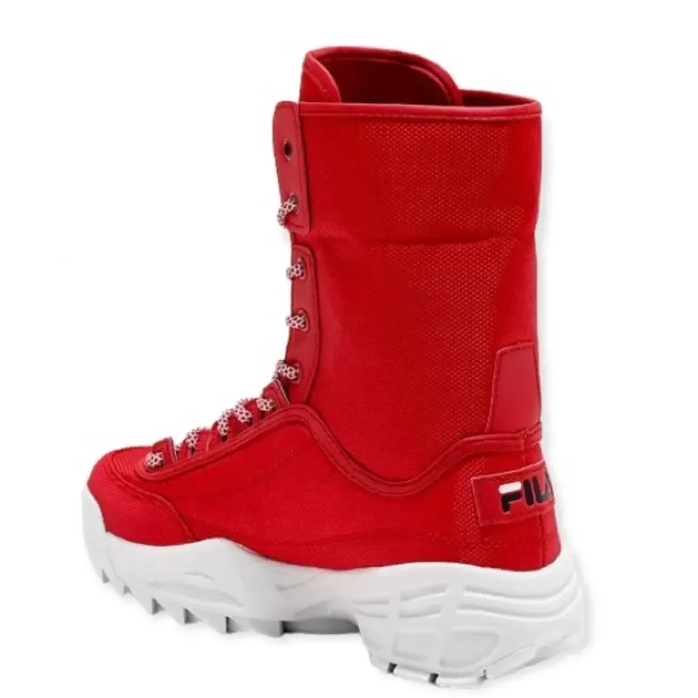 FILA Disruptor Ballistic Red Sneaker Boots Womens Size 7 Chunky Platform Shoes